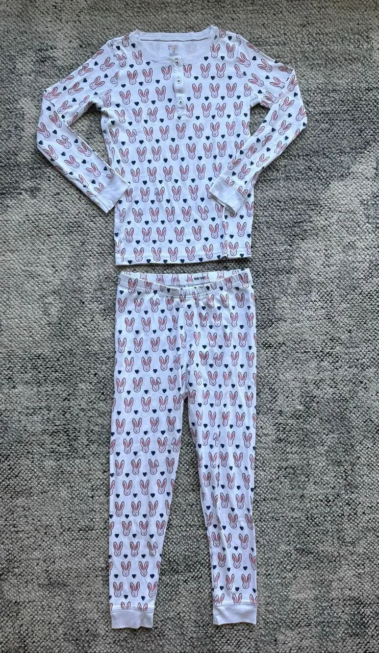 Roller Rabbit 12 Girls Bunny Cotton Pajama Set